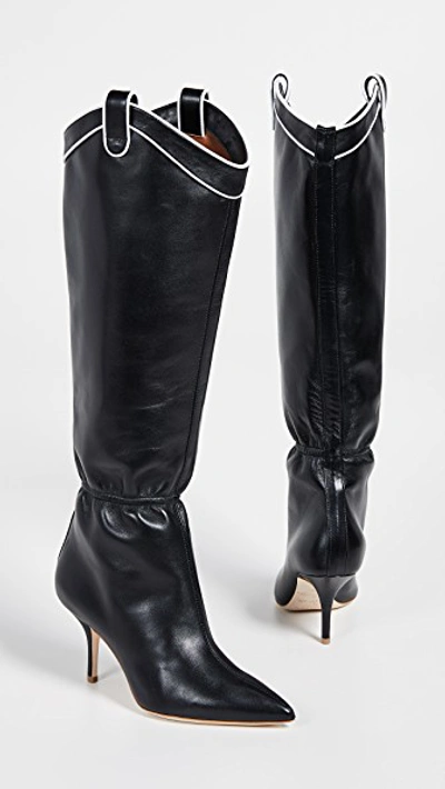 Shop Malone Souliers Daisy Tall Boots In Black/white