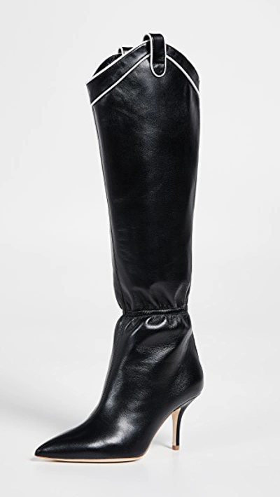 Shop Malone Souliers Daisy Tall Boots In Black/white