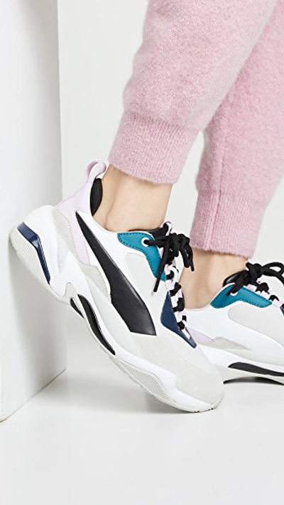 Shop Puma Thunder Rive Doite Sneakers In Deep Lagoon/orchid Bloom