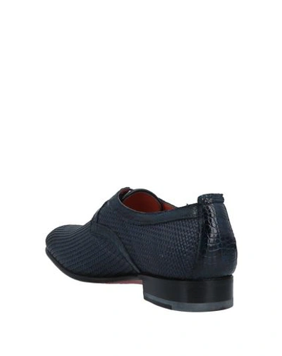 Shop Santoni Laced Shoes In Dark Blue