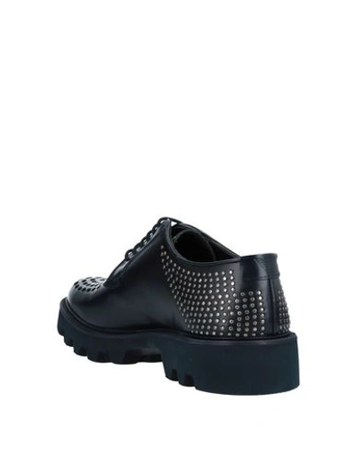 Shop Emporio Armani Laced Shoes In Dark Blue