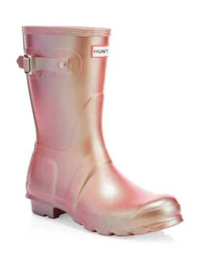 Shop Hunter Original Short Rain Boots In Pink