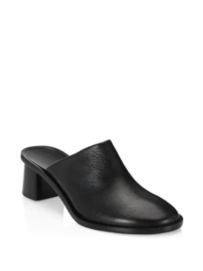 Shop The Row Teatime Leather Mules In Black