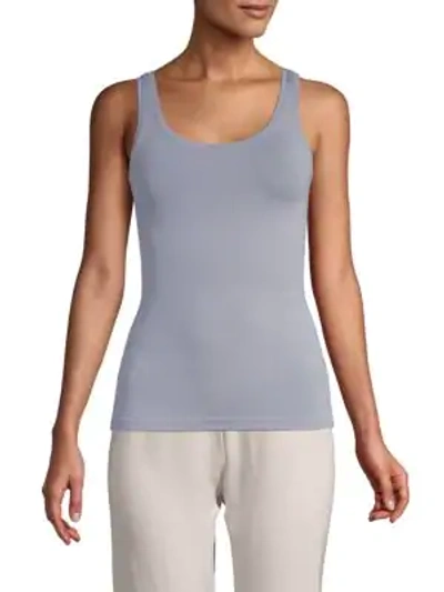 Shop Hanro Touch Feeling Tank Top In Lilac Grey