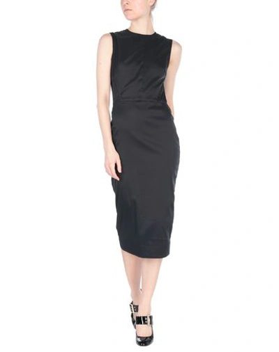 Shop Victoria Beckham Midi Dress In Black