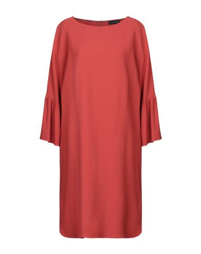 Shop Antonelli Midi Dresses In Brick Red