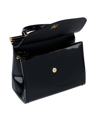 Shop Dolce & Gabbana Woman Handbag Black Size - Pvc - Polyvinyl Chloride, Cotton, Calfskin, Lambskin