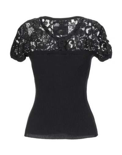 Shop Moschino Woman Cardigan Black Size 14 Viscose, Polyamide, Virgin Wool, Silk, Cashmere