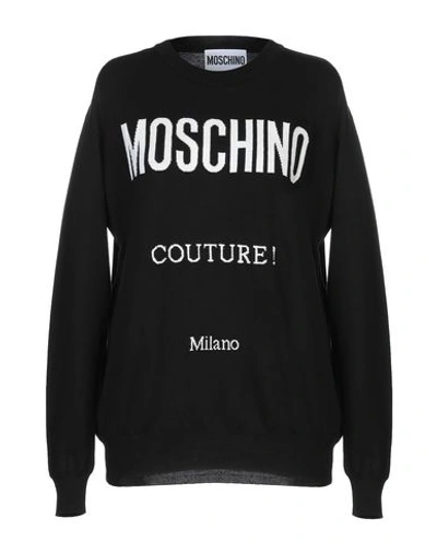 Shop Moschino Sweater In Black