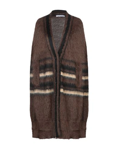 Shop Givenchy Cape In Dark Brown
