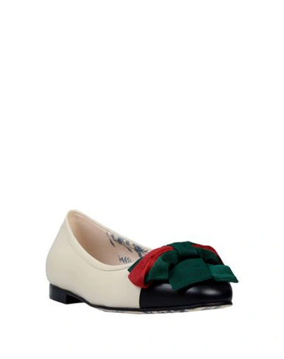 Shop Gucci Ballet Flats In Beige