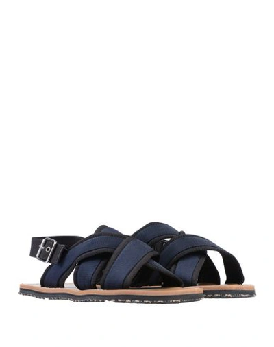 Shop Marni Sandals In Dark Blue