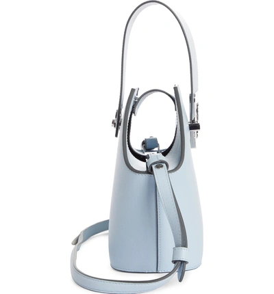 Shop Danse Lente Mini Johnny Leather Bucket Bag - Blue In Sky