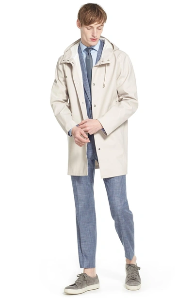 Shop Stutterheim Stockholm Waterproof Hooded Raincoat In Lightsand