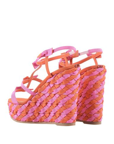 Shop Dior Sandals In Fuchsia