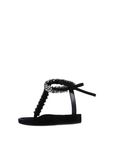 Shop Isabel Marant Toe Strap Sandals In Black