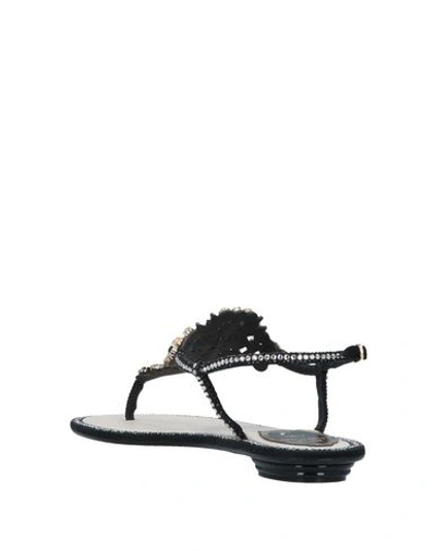 Shop René Caovilla Flip Flops In Beige