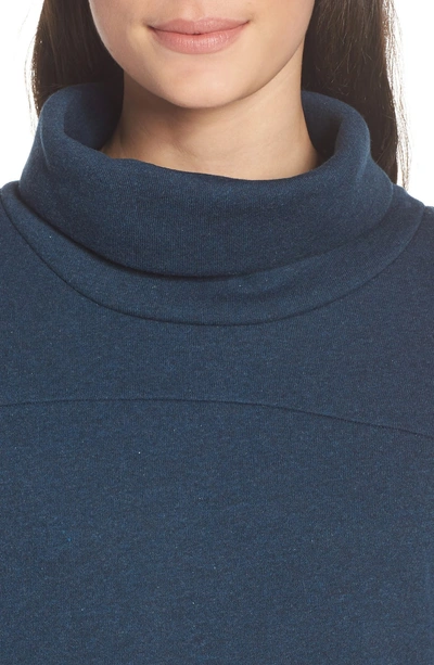 Shop Alo Yoga 'haze' Funnel Neck Sweatshirt In Eclipse Heather