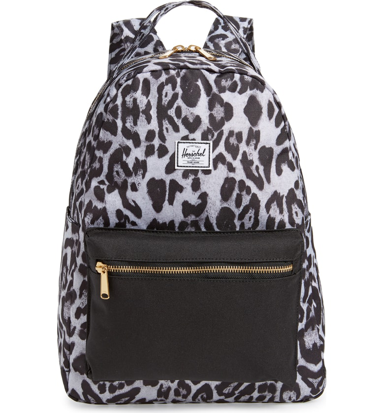 leopard herschel backpack