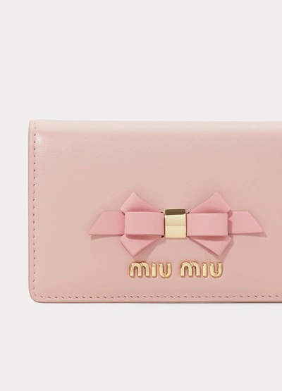 Shop Miu Miu Bow Cardholder