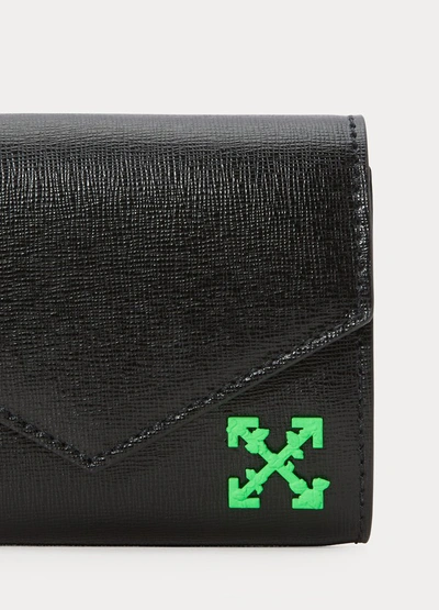 Shop Off-white Small Wallet In Black Brillant Green
