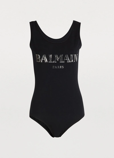 Shop Balmain Logo Body In Black
