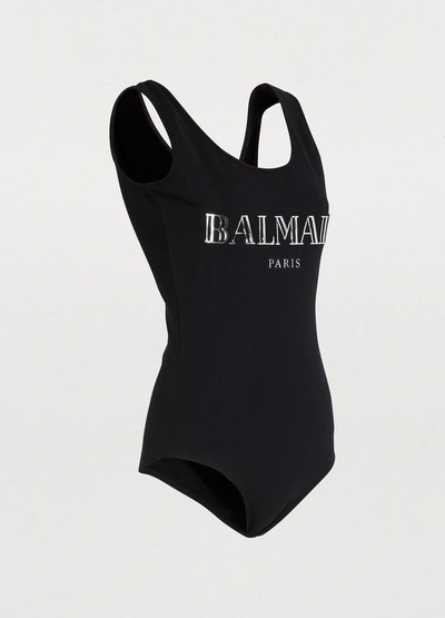 Shop Balmain Logo Body In Black