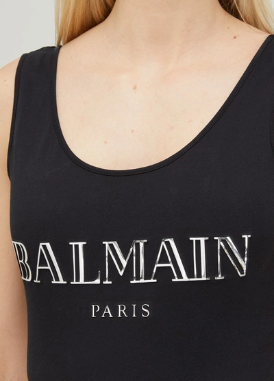 Shop Balmain Logo Body In Black