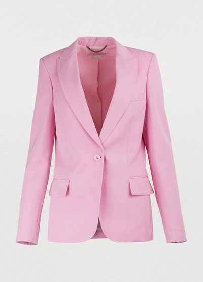 Shop Stella Mccartney Wool Blazer In 5860 - Tulip Pink