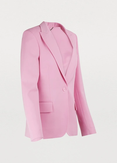 Shop Stella Mccartney Wool Blazer In 5860 - Tulip Pink