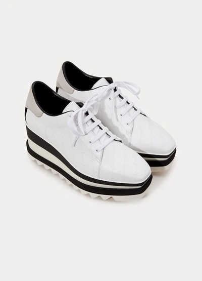 Shop Stella Mccartney Elyse Sneakers In 9087 - White/marcasite/bwb