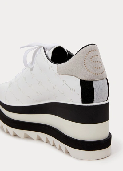 Shop Stella Mccartney Elyse Sneakers In 9087 - White/marcasite/bwb