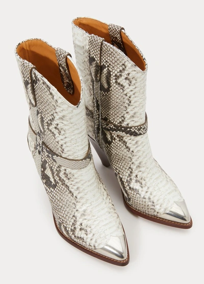 Shop Isabel Marant Lamsy Heeled Booties In Brown