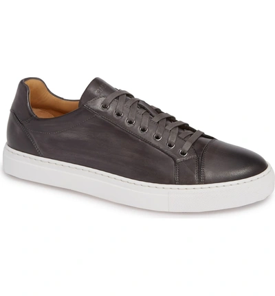 Shop Magnanni Jackson Sneaker In Grey Leather