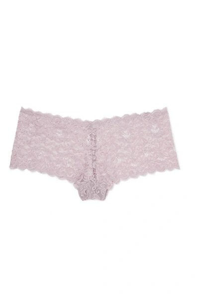 Shop Hanro Moments Stretch-lace Briefs In Light Gray