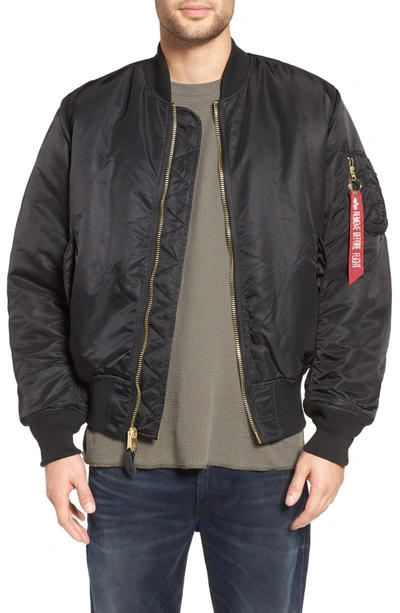 Shop Alpha Industries 'ma-1' Slim Fit Bomber Jacket In Black