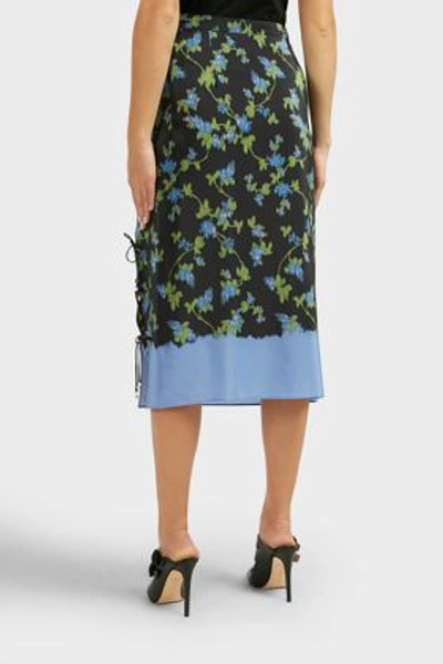Shop Altuzarra Felice Dip-dye Floral Silk Skirt