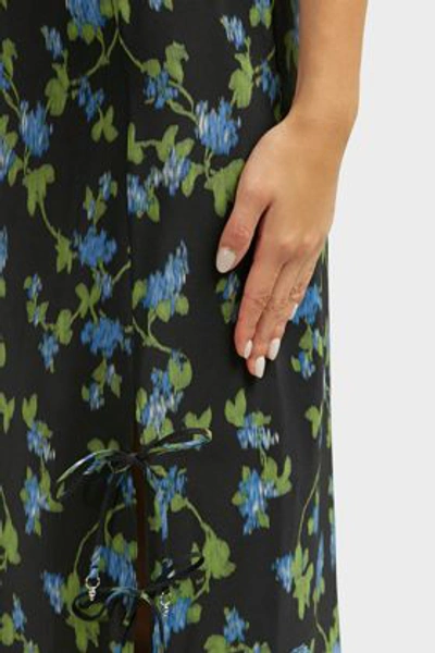 Shop Altuzarra Felice Dip-dye Floral Silk Skirt
