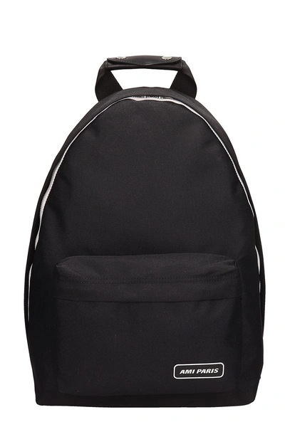Shop Ami Alexandre Mattiussi Black Canvas Backpack