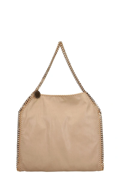 Shop Stella Mccartney Beige Faux Leather Falabella Tote Fold Over Bag