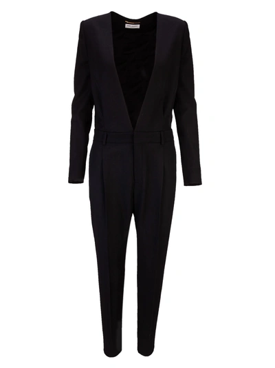 Shop Saint Laurent Jumpsuit In Black