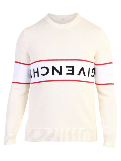 Shop Givenchy Branded Sweater In Beige