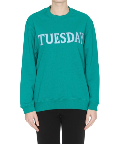 Shop Alberta Ferretti Tuesday Sweatshirt In Green