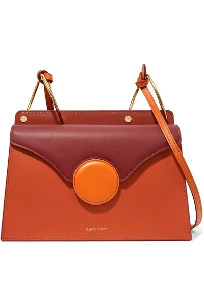 Shop Danse Lente Phoebe Color-block Leather Shoulder Bag In Tan