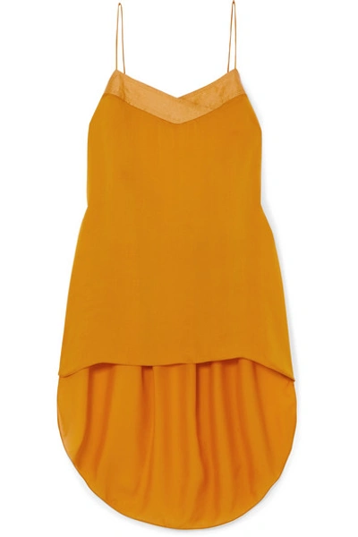 Shop Arje Washed-silk Camisole In Saffron