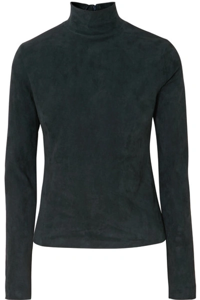 Shop The Row Beatty Suede Turtleneck Top