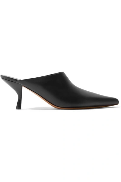Shop The Row Bourgeoise Leather Mules In Black