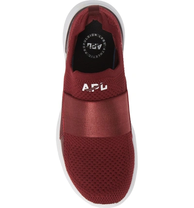 Shop Apl Athletic Propulsion Labs Techloom Bliss Knit Running Shoe In Burgundy/ White