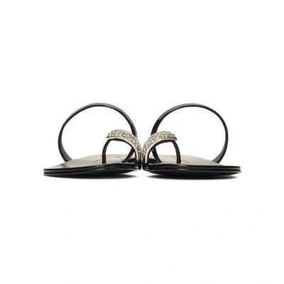 Shop Giuseppe Zanotti Black Patent Ring Sandals
