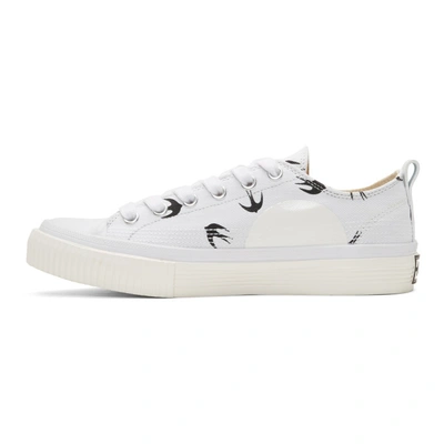 Shop Mcq By Alexander Mcqueen Mcq Alexander Mcqueen White Swallow Plimsoll Low-top Sneakers In 9024 Wht/bk